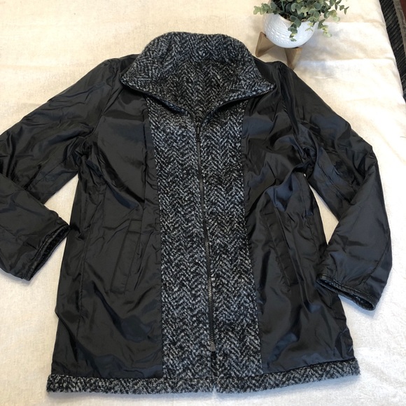 Braetan Jackets & Blazers - BRAETAN REVERSIBLE coat jacket pattern BlK/blue M